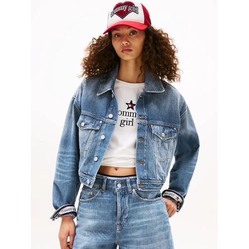 Veste Courte Oversize En Denim Tommy Girl Tommy Girl Ovsz Crp Trucker Jkt/Indigo Wash - M