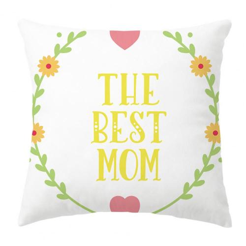 Housse De Coussin En Polyester, Peau De Pêche, Meilleur Cadeau Pour Mère, Décor De Canapé, Taie D'oreiller Non Rétractable, Fermeture Éclair Invisible, Décoration De Maison