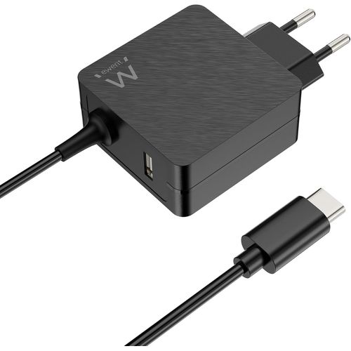 45W USB C, Chargeur Type C Alimentation Adaptateur pour MacBook Pro/Air, Lenovo,HP,ASUS, Acer,Huawei,Matebook,Xiaomi,Samsung, Tablettes,cble de 1,5 mtre,Prise USB-A supplmentaire, Noir