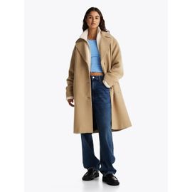 Manteau Droit En Laine Mélangée Tjw Wool Coat/Light Brown - M