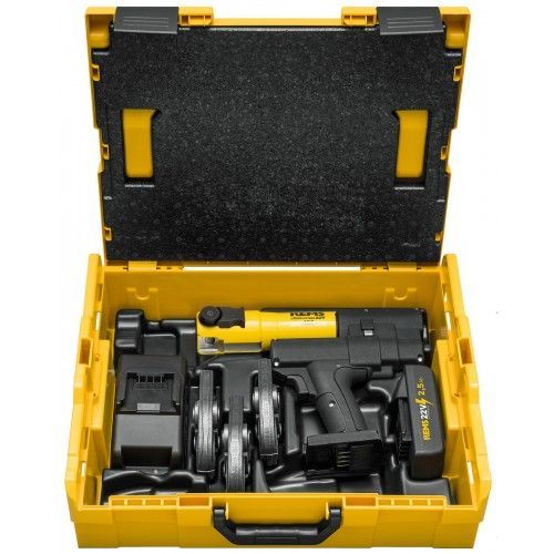 Pack sertisseuse radiale électrique sans fil Mini-Press 22V - batterie, chargeur et mâchoires REMS