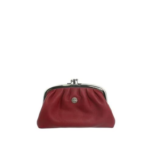 Porte monnaie en cuir ref 32010 Carmin 16*9*4 cm