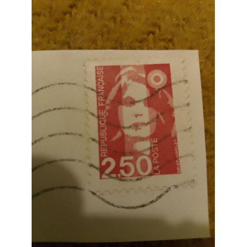 Timbre Oblitéré République Française 2,50 Marianne Rouge.