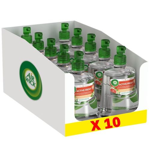 AIR WICK Lot de 10 Recharges diffuseur spray automatique désodorisant sans gaz Pamplemousse