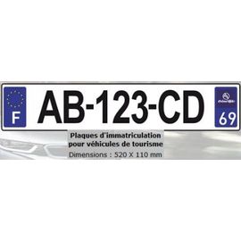 Plaque D'immatriculation Voiture En Plexiglass Avec Logo Régional Pour Voiture 520 X 110 Mm . Livré Avec Jeu De Rivets Blancs -