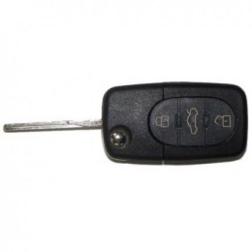 Coque + Clé Vague À Rabat 3 Boutons - Audi 10/2002-05/2010