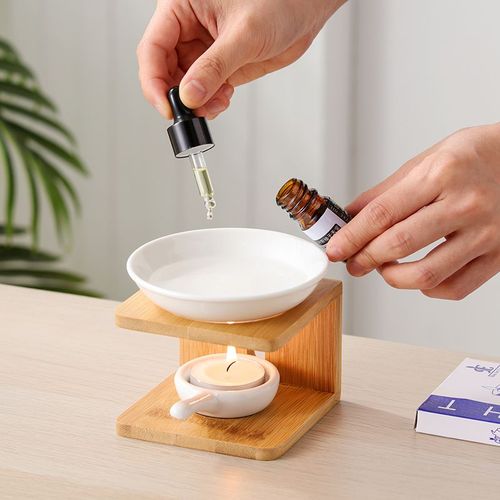 Lampe aromatique de voyage Portable en forme de trompette, porte-bougie à huile essentielle, brûleur d'encens, aide au sommeil à la maison, décoration de bureau