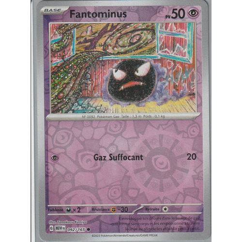 Carte Pokémon - Fantominus - 092/165 - Reverse - Ev3,5 - 151