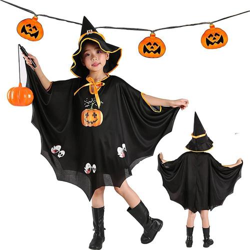 Costume De Chauve-Souris Pour Enfant - Costume D'halloween - Cape De Chauve-Souris - Cape De Chauve-Souris - Avec Chapeau - Pour Halloween - Cosplay