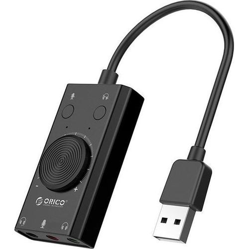 Orico Carte son externe USB avec contr?le de volume (USB), Carte son, Noir