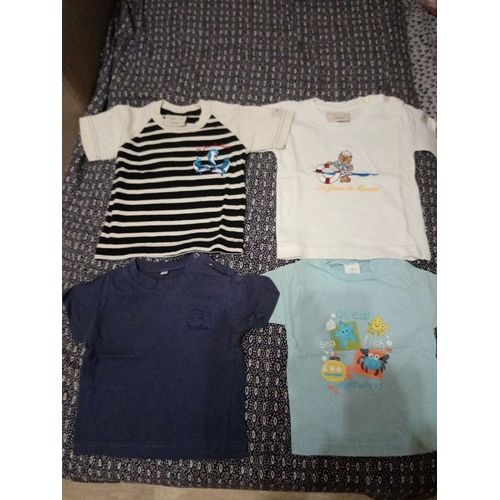 4 T Shirt Mc Garçon 12 Mois Très Bon État