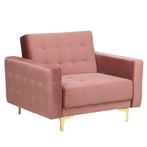 Fauteuil Aberdeen Velours Rose