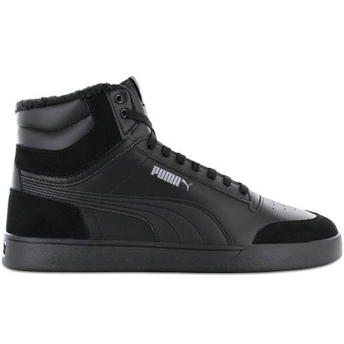 Puma Shuffle Mid Fur Hiver Baskets Sneakers Chaussures Gefüttert 387609s01 Noir