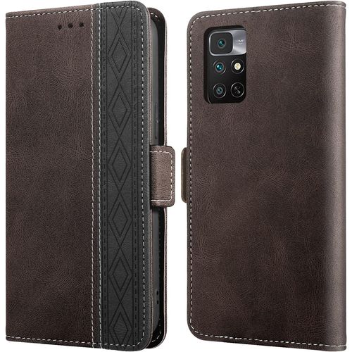 Coque Pour Xiaomi Redmi Note 11 4g / Note 11s 4g 6.43 Pouces Housse De Portefeuille Etui À Rabat Premium En Cuir Pu Pour Xiaomi Redmi Note 11 4g / Xiaomi Redmi Note 11s 4g - Brun