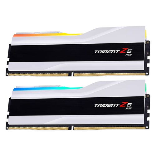 G.Skill DIMM 32 GB DDR5-6400 (2x 16 GB) Dual-Kit (wei?, F5-6400J3239G16GX2-TZ5RW, Trident Z5 RGB, INTEL X... (2 x 16GB, 6400 MHz, RAM DDR5), Mémoire vive, Multicolore