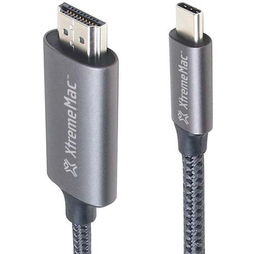 Adaptateur HDMI XTREMEMAC type C - HDMI male 2m nylon tressé gris