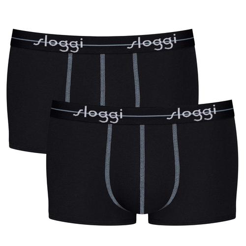 Sloggi Hipster Pour Hommes Pack De 2 - Start Hipster C2p Box, Boxer, Coton Noir/Bleu 2xl (Xx-Large)