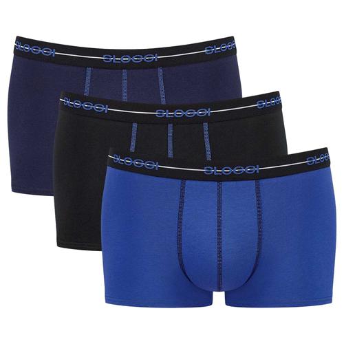 Sloggi Hipster Pour Hommes Pack De 3 - Start Hipster C3p Box, Boxer, Coton Noir/Bleu Xl (X-Large)