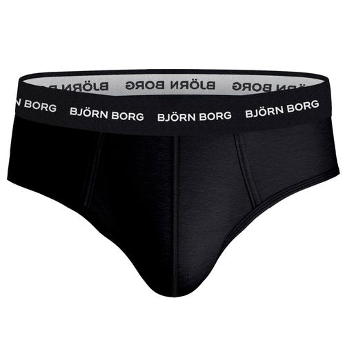Björn Borg Homme Lot De 3 Slips - Essential Brief, Cotton Stretch, Ceinture Logo Noir M (Medium)