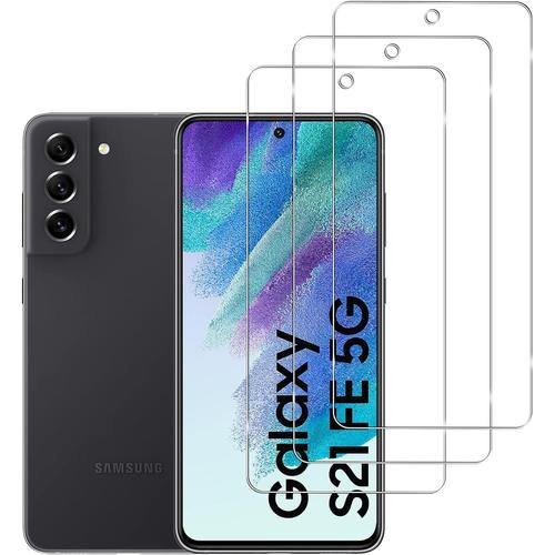 3 Pièces Verre Trempé Protection Écran Pour Samsung Galaxy S21 Fe 5g 9h Dureté, Sans Bulles, Anti Rayures, Haute Définition Protection Ecran Compatible Samsung Galaxy S21 Fe 5g