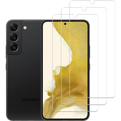 3 Pièces Verre Trempé Protection Écran Pour Samsung Galaxy S22 5g 9h Dureté, Sans Bulles, Anti Rayures, Haute Définition Protection Ecran Compatible Samsung Galaxy S22 5g