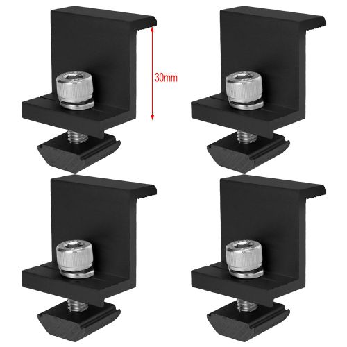 Pince de montage réglable pour panneaux solaires, support photovoltaïque large, supports techniques solaires, profil d'infraction, 30mm, 35mm, 40mm
