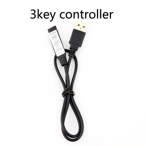 Contrôleur De Bande Led Rvb, Usb 5v, Mini 24 Touches, 3 Touches, Mini Contrôle, Gradateur Simple Pour 5050, 3528, 2835, 5v, 4 Broches