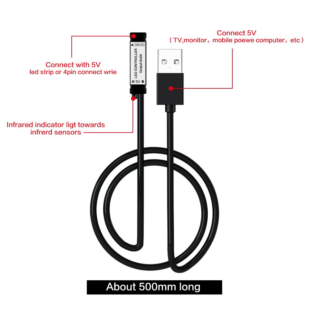 Contrleur De Bande Led Rvb, Interrupteur  Tlcommande Uni... - 4
