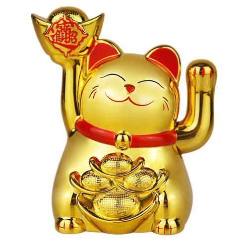 Chat porte-bonheur solaire 62Maneki Neko, chat porte-bonheur chinois accueillant, agitant la main, faisant signe de fortune, figurAuckland pour la décoration intérieure