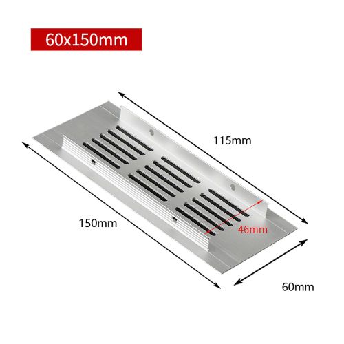 Grille d'aération d'armoire en alliage d'aluminium, couvercle de décoration noir, bouchon de trou, grille de ventilation pour armoires, accessoires de quincaillerie de sanglier Chi
