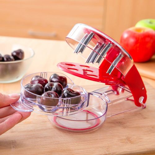 Outil De Fosse En Acier Inoxydable Avec 6 Rainures, Dénoyauteur De Cerises, Dénoyauteur De Fruits, Serrure Peu Encombrante, Accessoires De Cuisine
