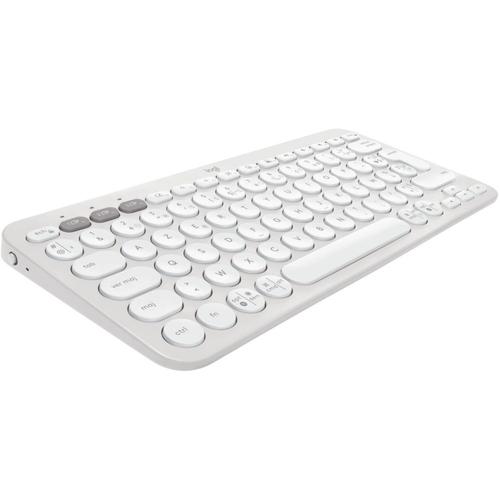 Logitech Pebble Keys 2 K380s - Clavier - sans fil - Bluetooth LE - AZERTY - Français - blanc ton sur ton