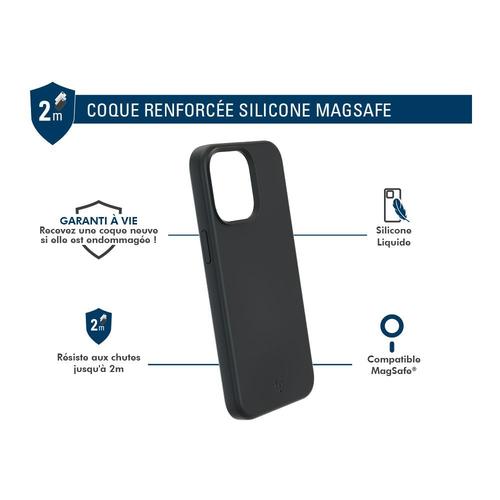 Coque Force Case Iphone 15 Pro Magsafe Sillicone Noir