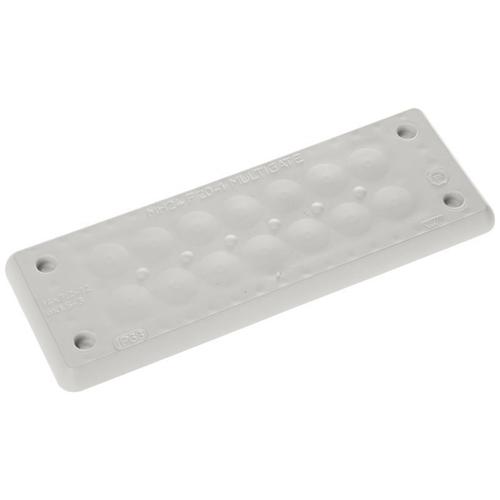 Trelleborg MH-24 F 20-1 LIGHT GREY UL94 V-0 IP65 TPE Plaque de passage de vis (1.90 cm), Gaine + protection pour câbles, Gris