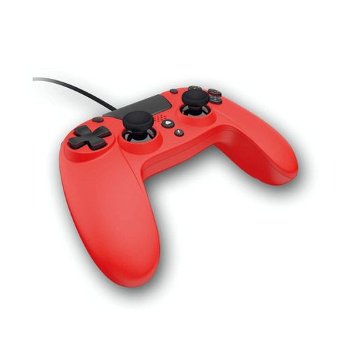 Gioteck Vx4 - Manette Compacte Pour Ps4 Avec Prise Jack 3,5 Mm - Usb Manette Filaire Pour Playstation4/Pro/Slim/Pc - Branchement Casque Gaming - Gamepad - Dual Vibration Shock - Contrôleur Rouge