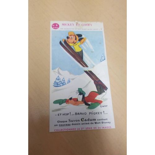 Buvard Walt Disney Publicité Savon Cadum Mickey Et Goofy