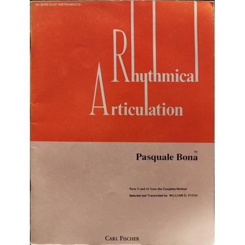 Articulation Rythmique. Pasquale Bona. Instruments En Clé De Fa.