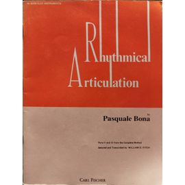Articulation Rythmique. Pasquale Bona. Instruments En Clé De Fa.