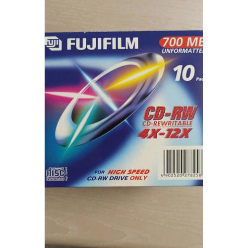 FUJIFILM High Speed - 10 x CD-RW - 700 Mo (80 min) 4x - 12x - boîtier CD