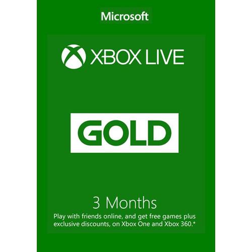 Carte Dabonnement Xbox Live Gold De 3 Mois Xbox One360