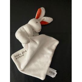 TD® Chapeau de lapin oreilles qui bougent blanche bebe enfant de