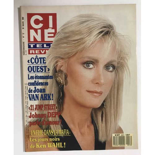 Cine Tele Revue 13 1990 Cote Ouest Joan Van Ark/Johnny Depp/Richard Gere/Laura Antonelli/Lindsay Wagner/Mitchell/Capucine/Sheila/Patrick Dupond/Rob Lowe/Ken Wahl