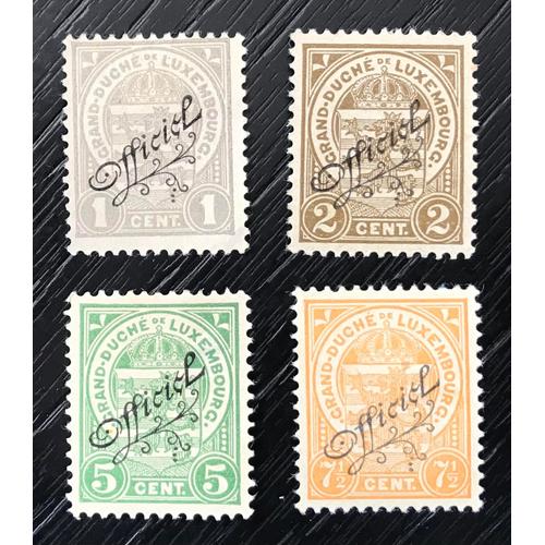 Lot De 4 Timbres Service Luxembourg