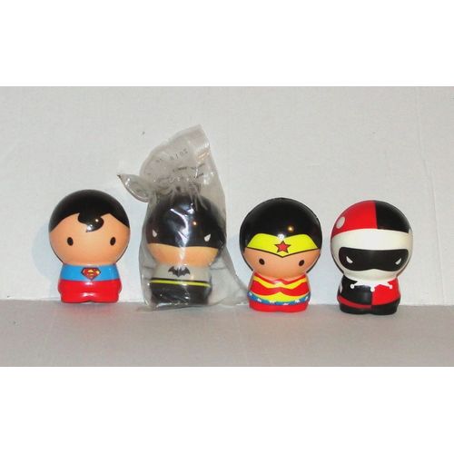 Figurine En Mousse Lot De 4 Super Heros - Batman Wonder Woman Superman Harley Quinn Kfc