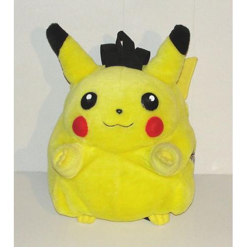 Peluche Sac A Dos Pikachu Pokemon Nintendo Pommette Rigide Vintage Tomy