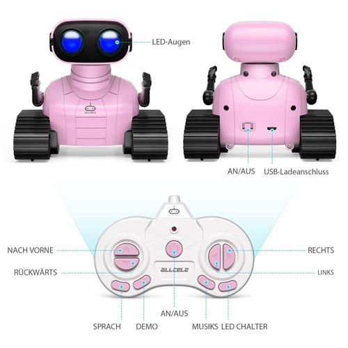 URBZUE Robot Enfant Jouets Télécommandés Rechargeables 3 4 5 6 7 8 Ans  Intellige