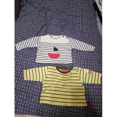 2 T Shirt Ml Garçon 3 Mois Très Bon État
