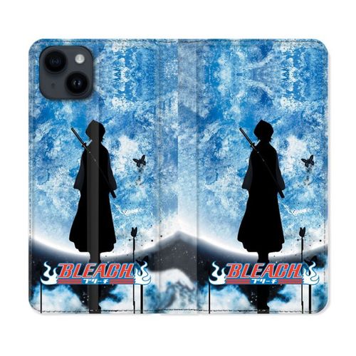 Housse Cuir Portefeuille Pour Iphone 15 Plus (6,7) Manga Bleach Lune