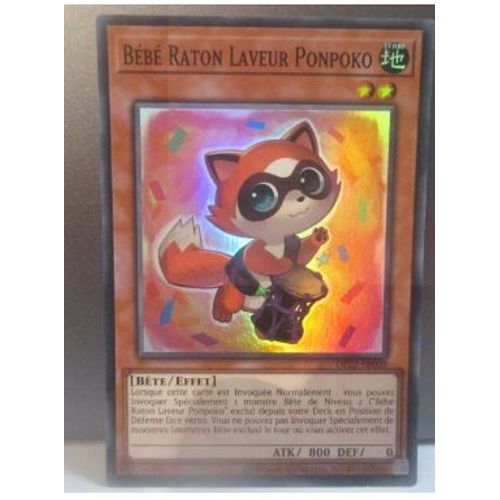 Yu Gi Oh Op22 Fr005 Bébé Raton Laveur Ponpoko Super Rare