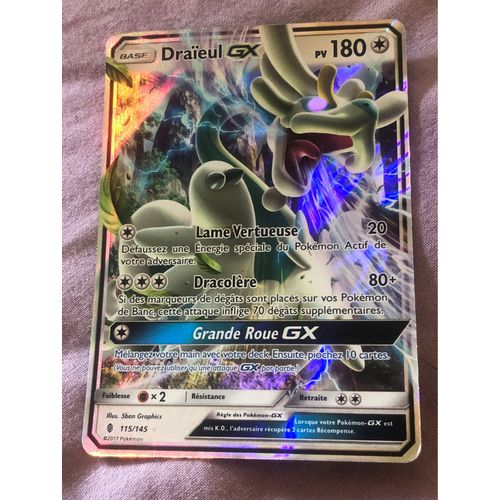 Carte Pokémon Draïeul Gx Holographique 